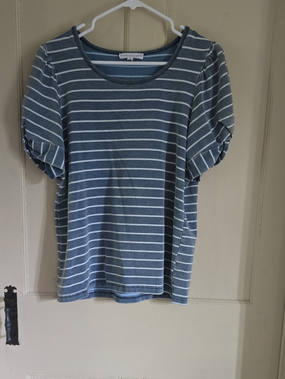 Jane Delancey Striped Short Sleeve Top - Blue/White